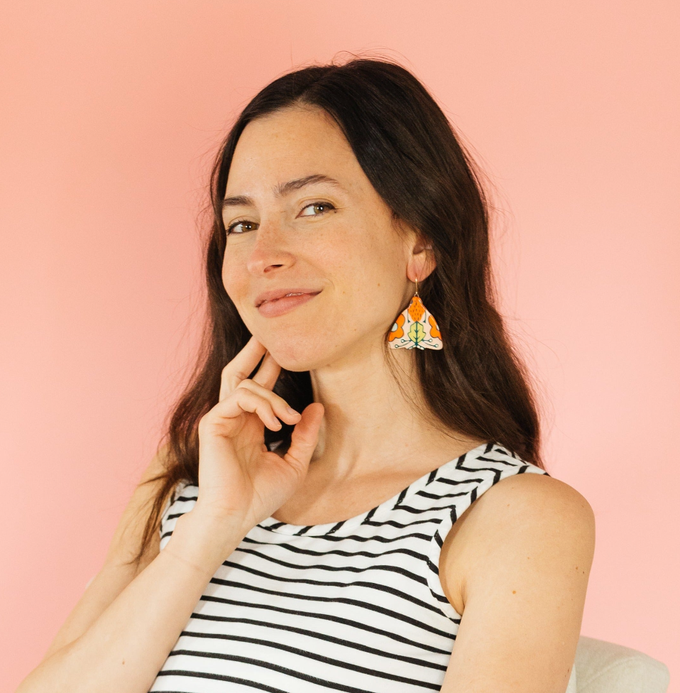 Hidden Moth Dangle Earrings