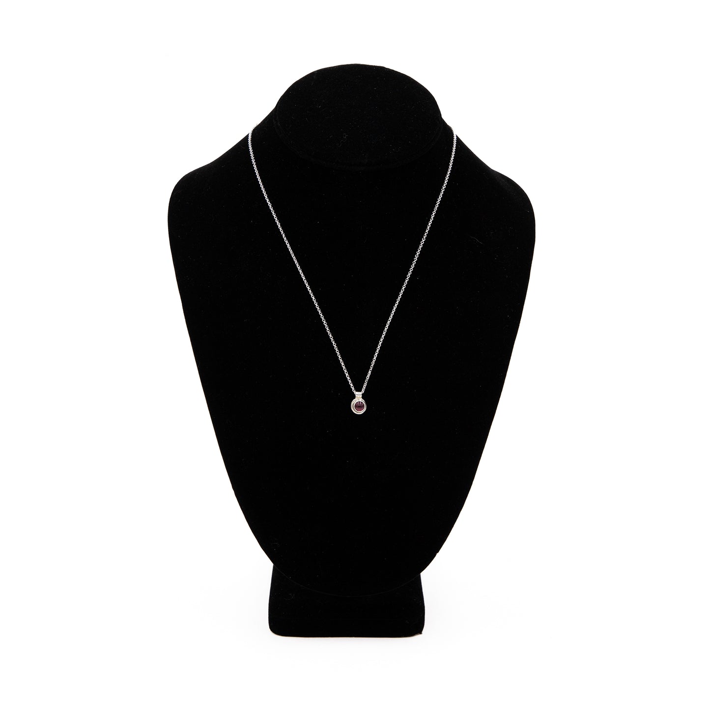 5mm Garnet Nugget Necklace