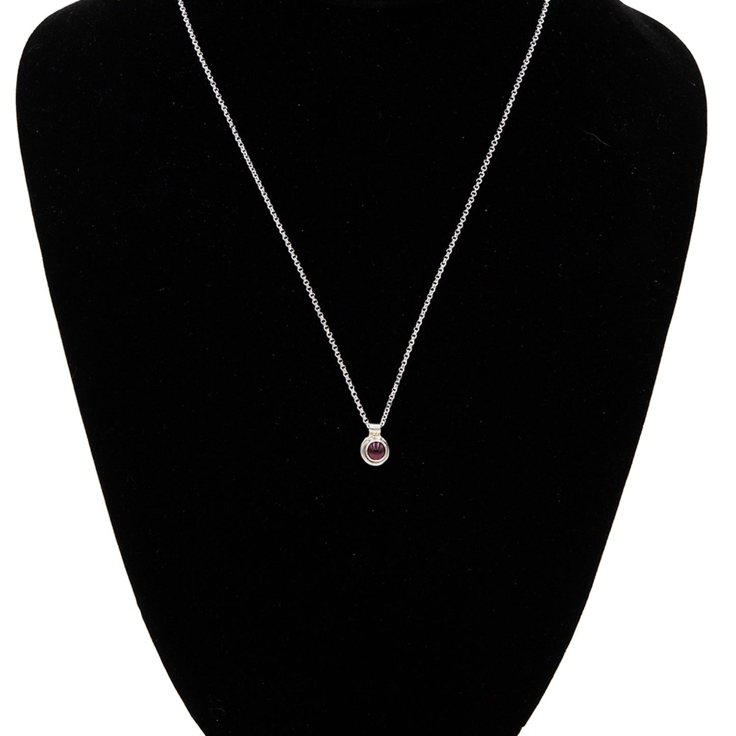 5mm Garnet Nugget Necklace
