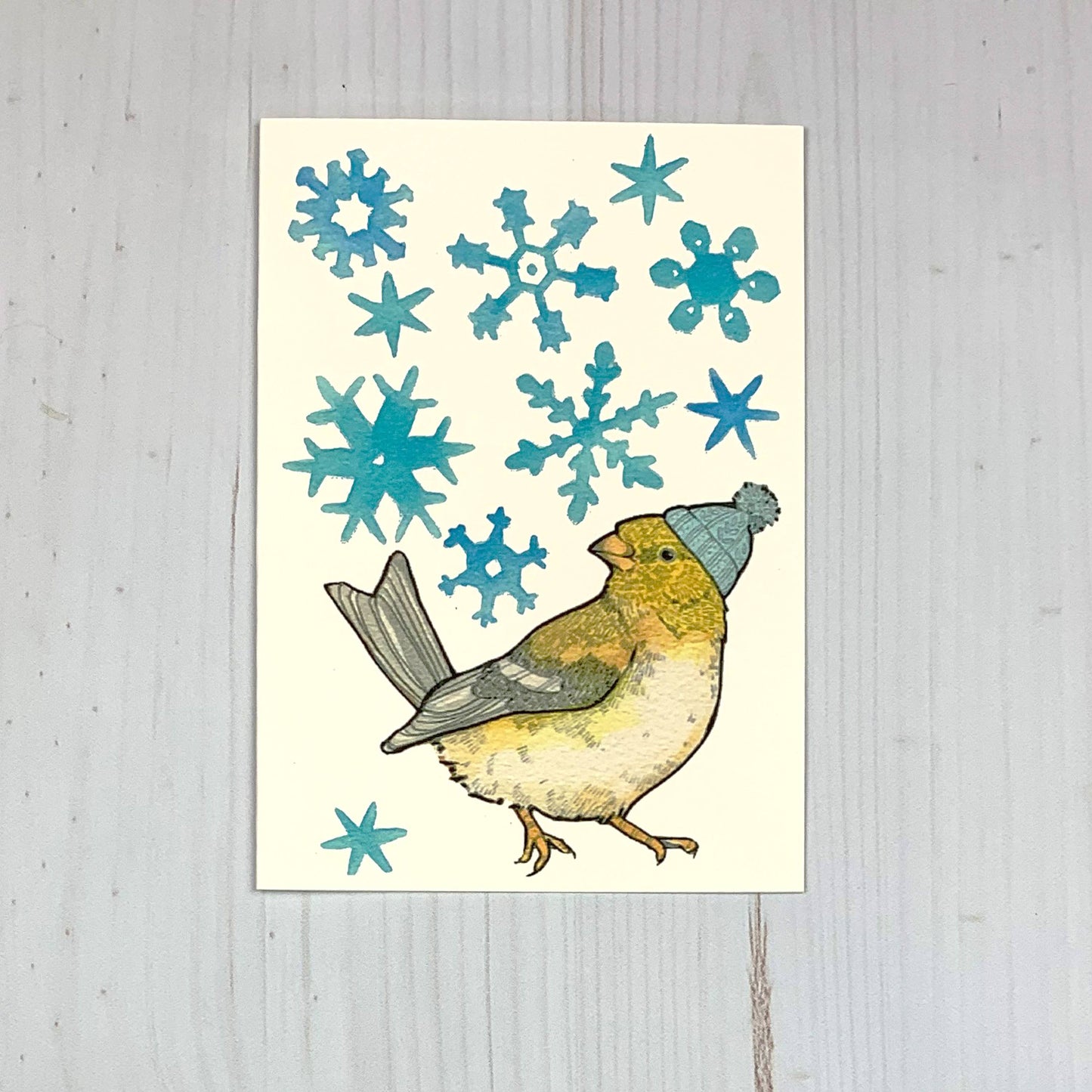 Winter Goldfinch 5x7" Notecard