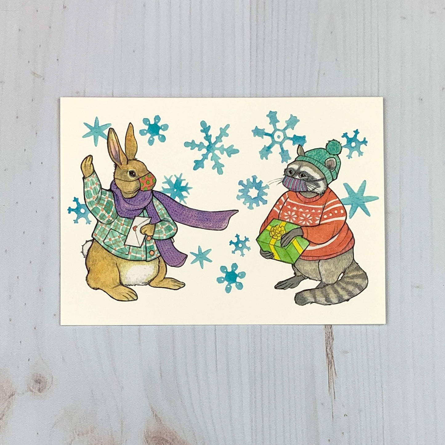 Season's Greetings from a Distance 5x7" Notecard