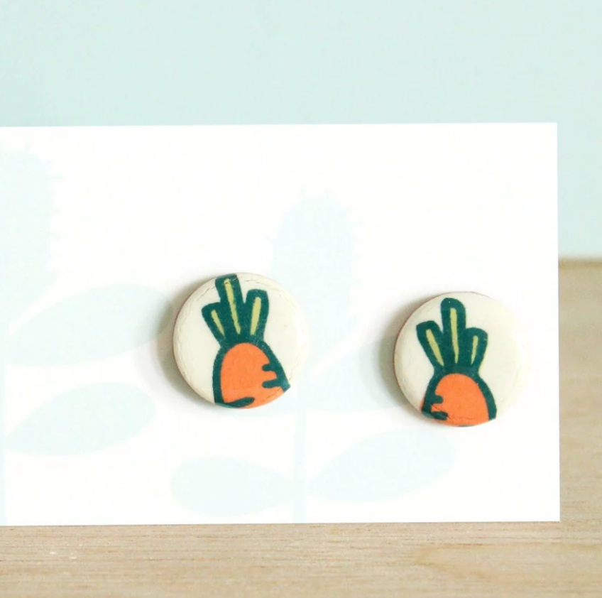 Carrot Stud Post Earrings