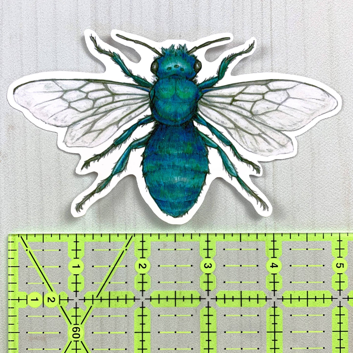 Blue Orchard Mason Bee Vinyl Sticker