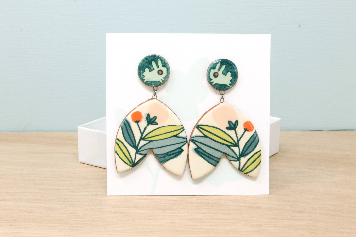 Bunny Floral Dangle Earrings
