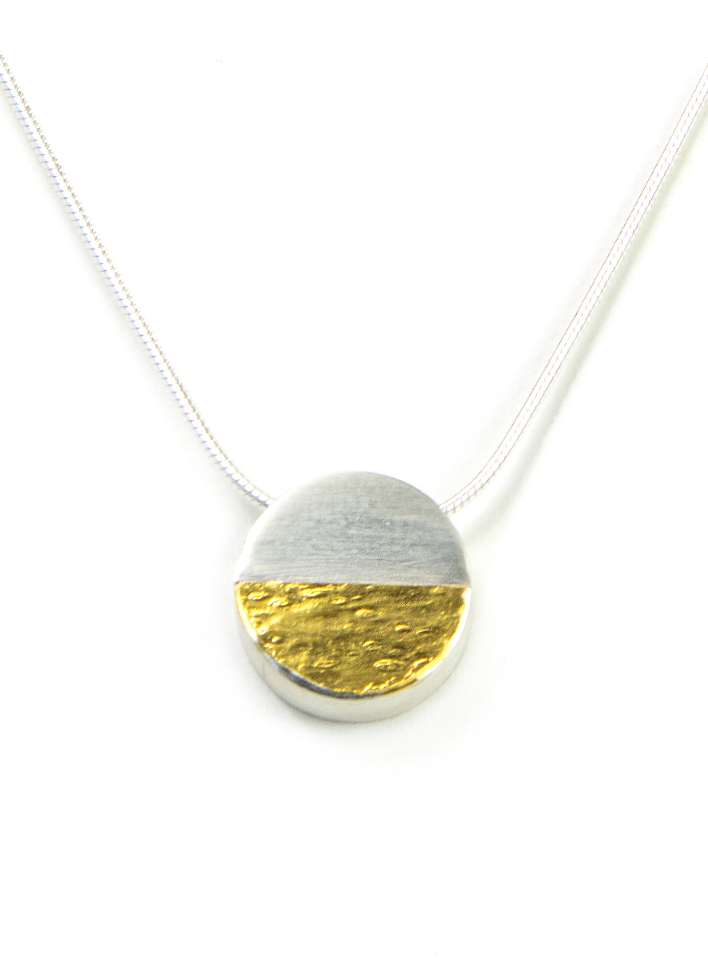 V-P-1004-KB Round Silver KB Necklace