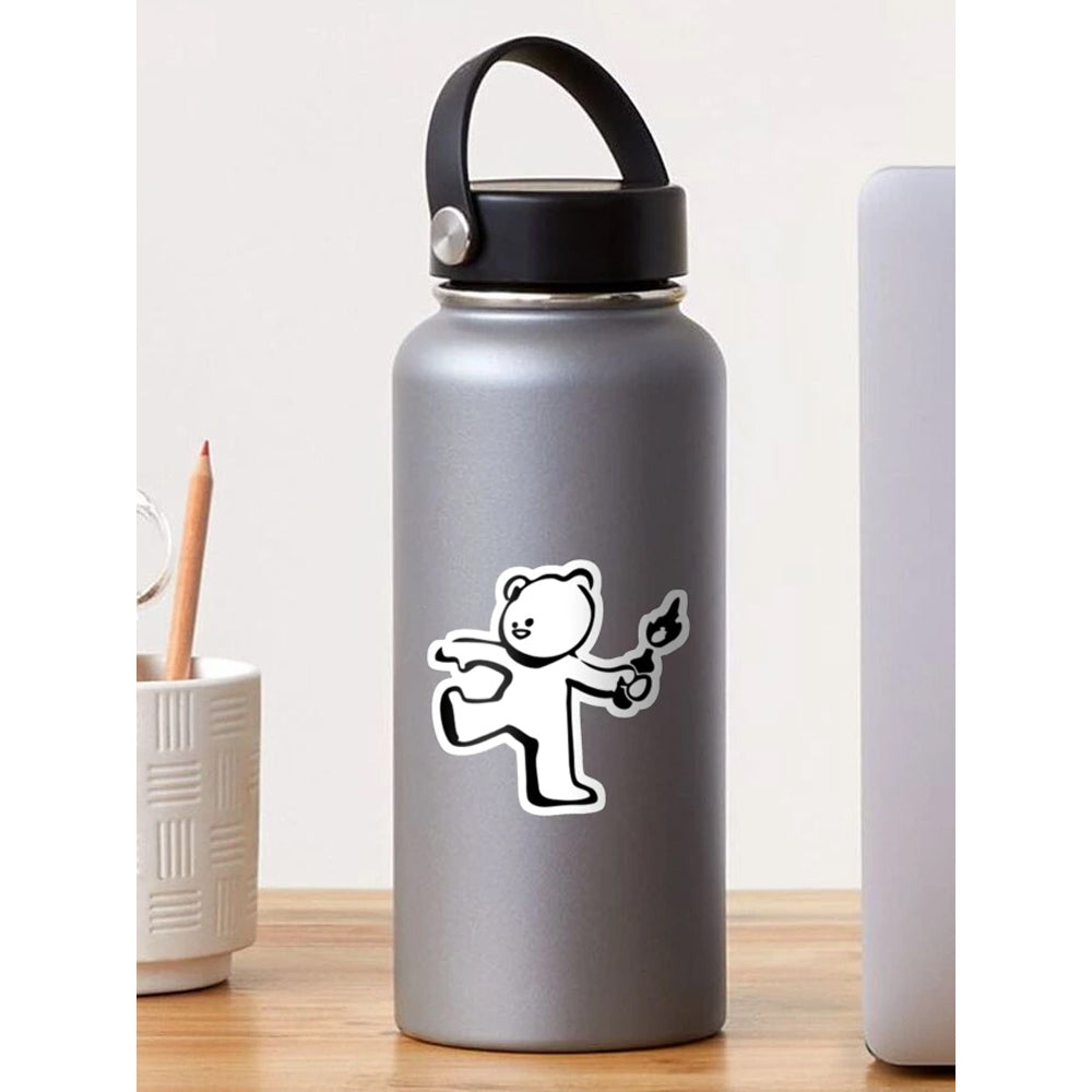 Banksy Teddy Bear Protest Molotov Cocktail Sticker