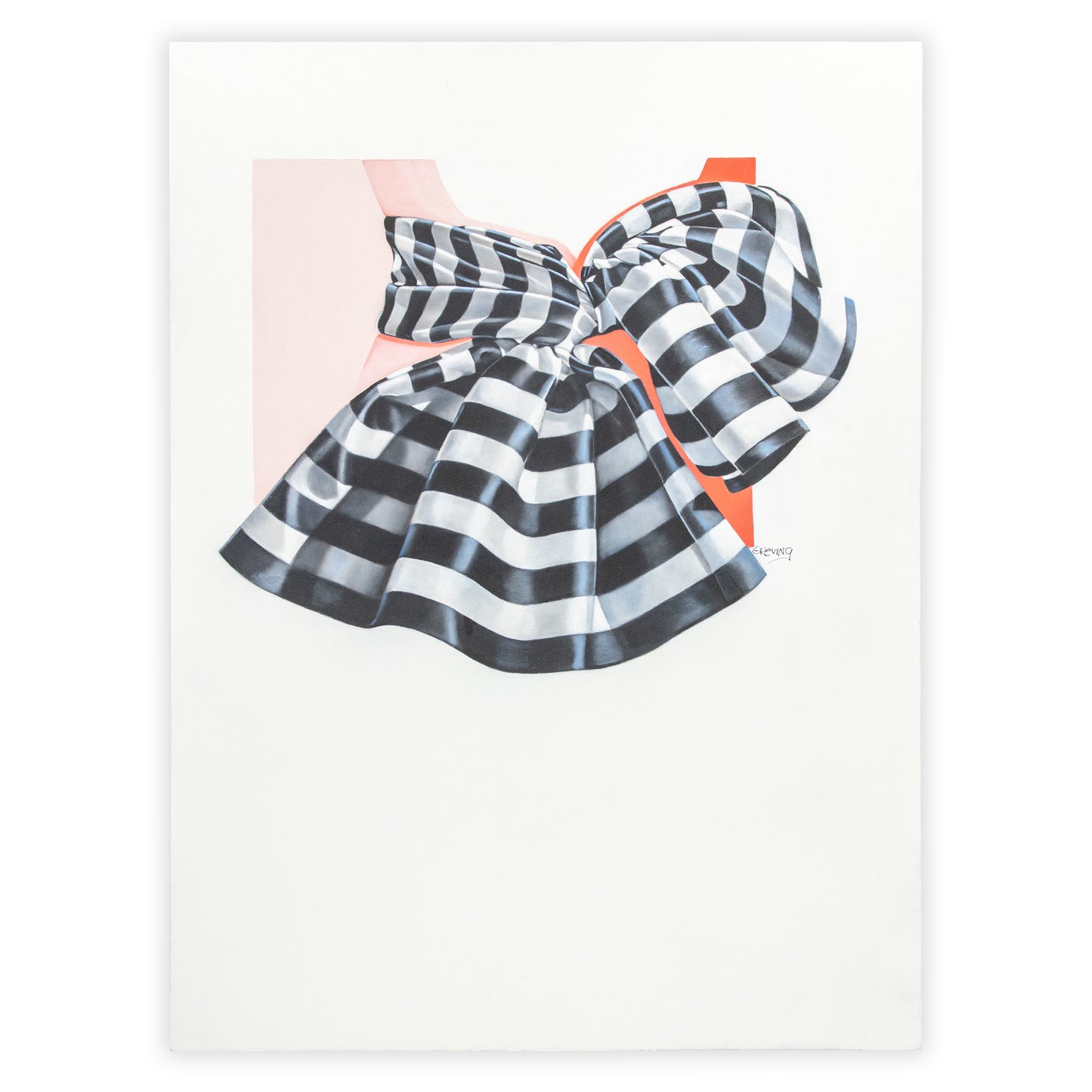 Black and White Striped Fabric