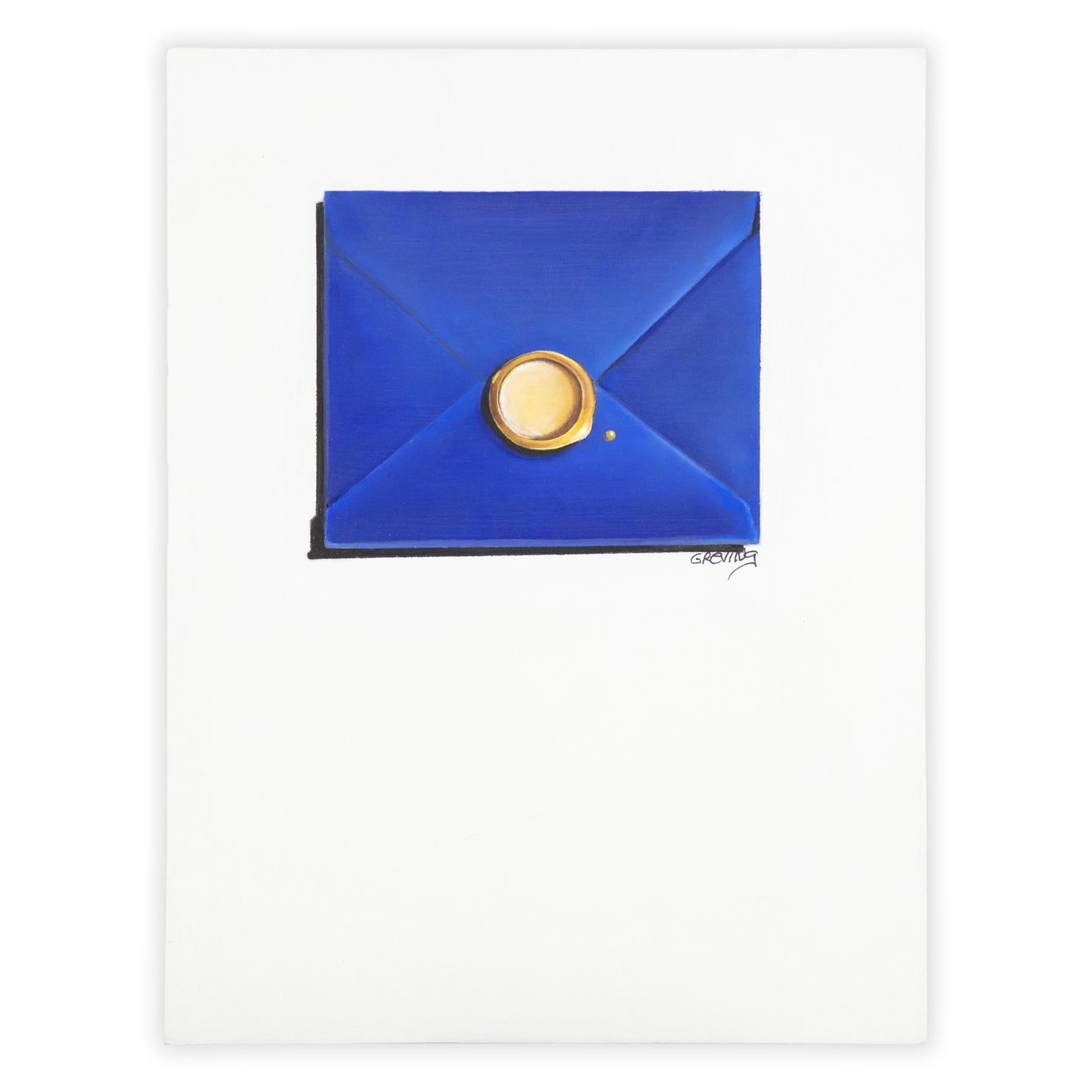 Blue Envelope with Gold Seal