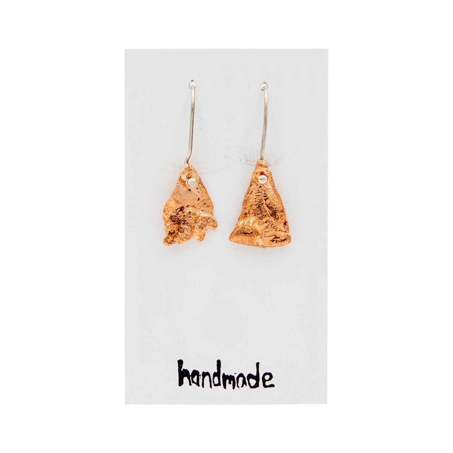 Copper & Silver Melt Earring