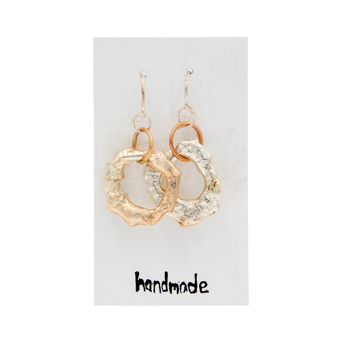 Copper & Sterling Melts Earring
