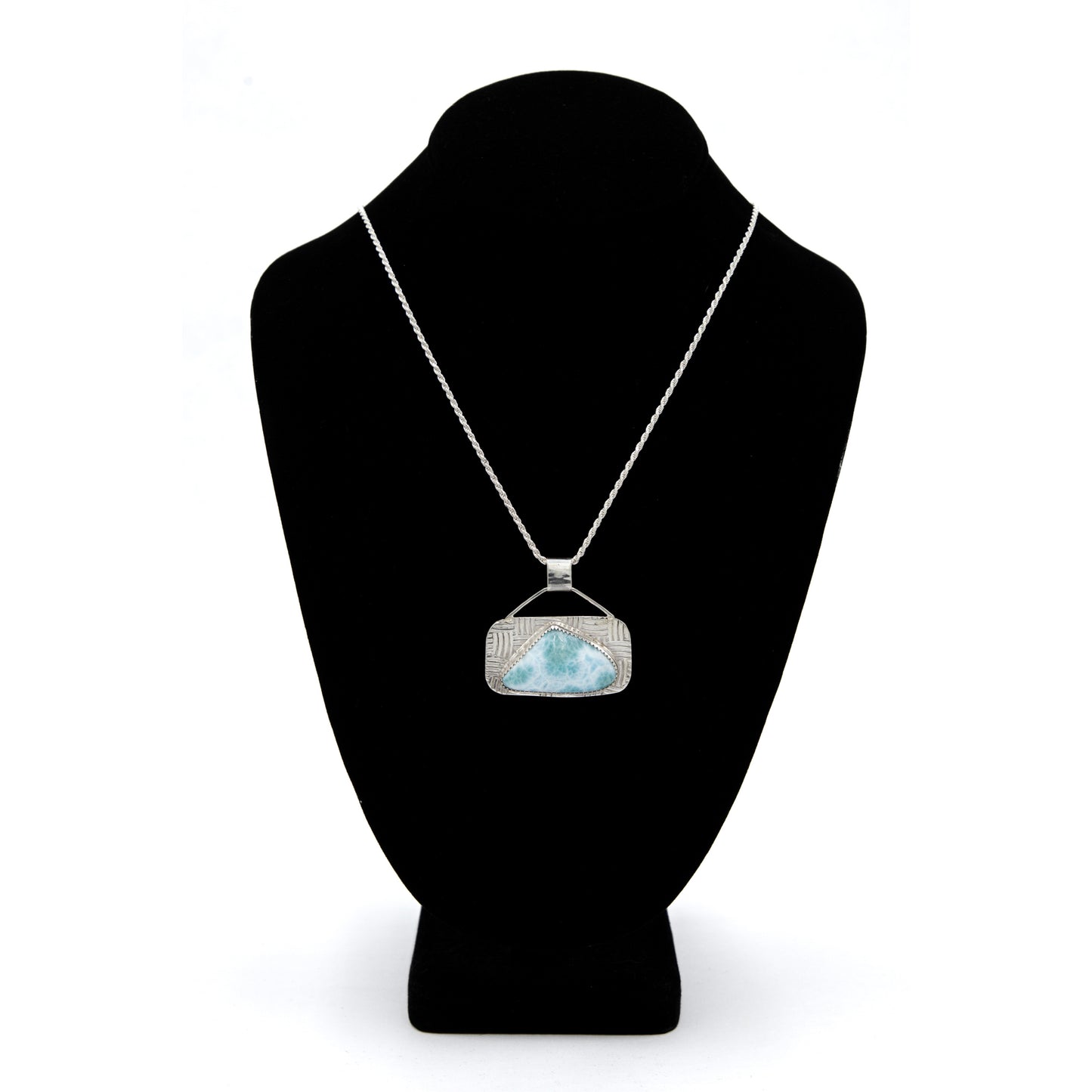 Larimar & Sterling Pendant