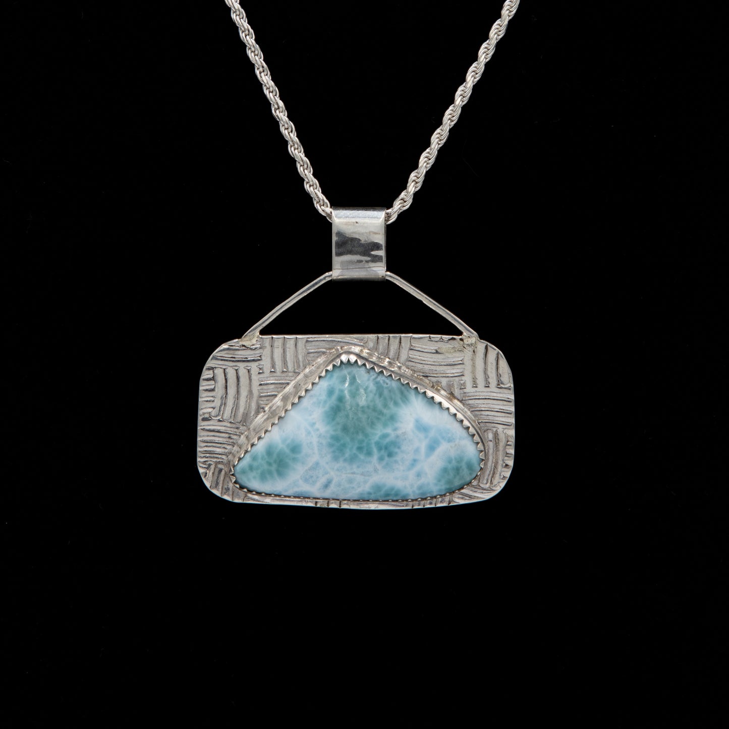 Larimar & Sterling Pendant