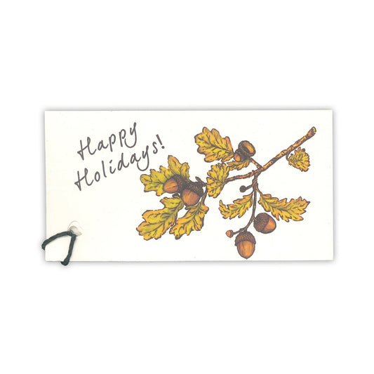 Acorn Happy Holidays Tags