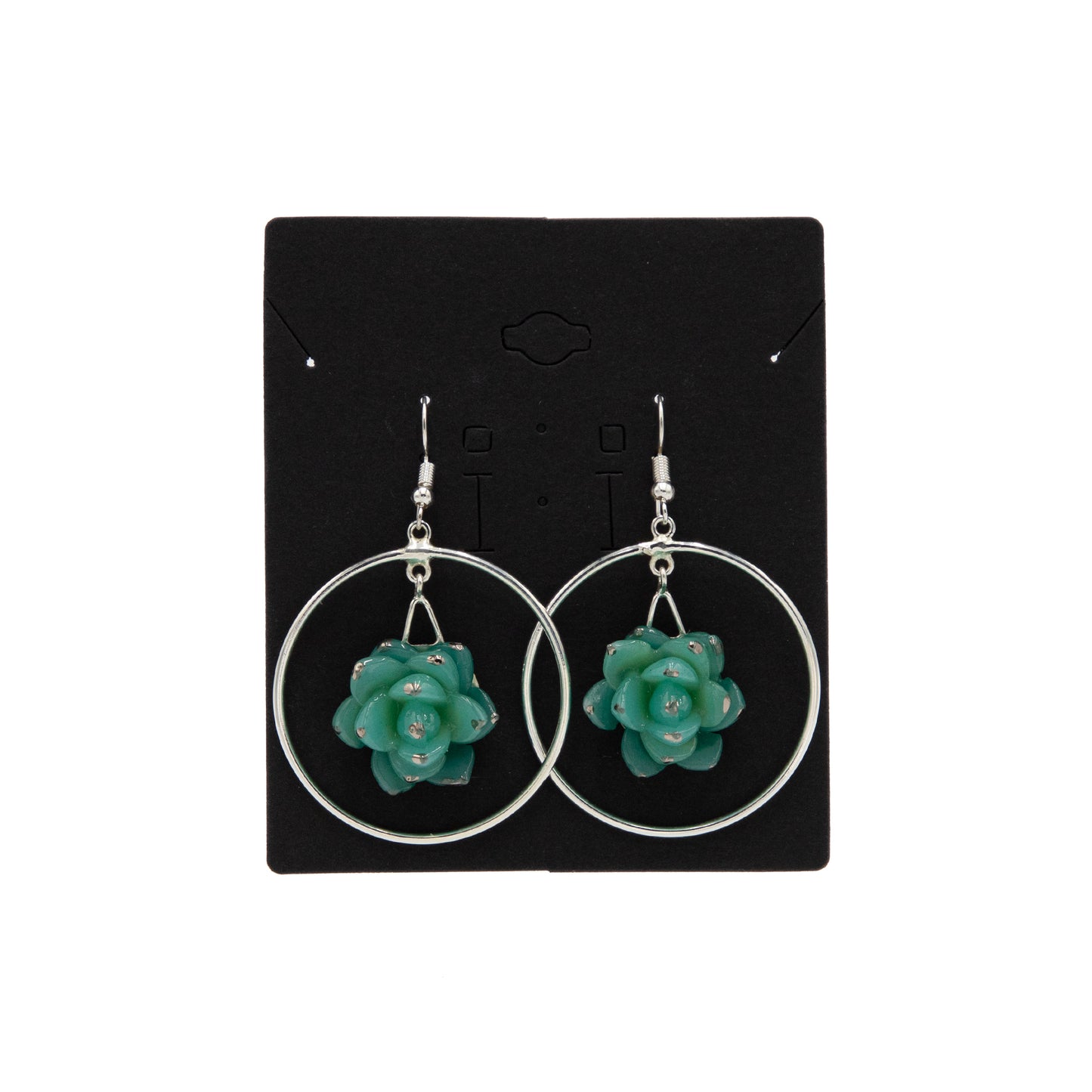 Glass Lotus Earrings