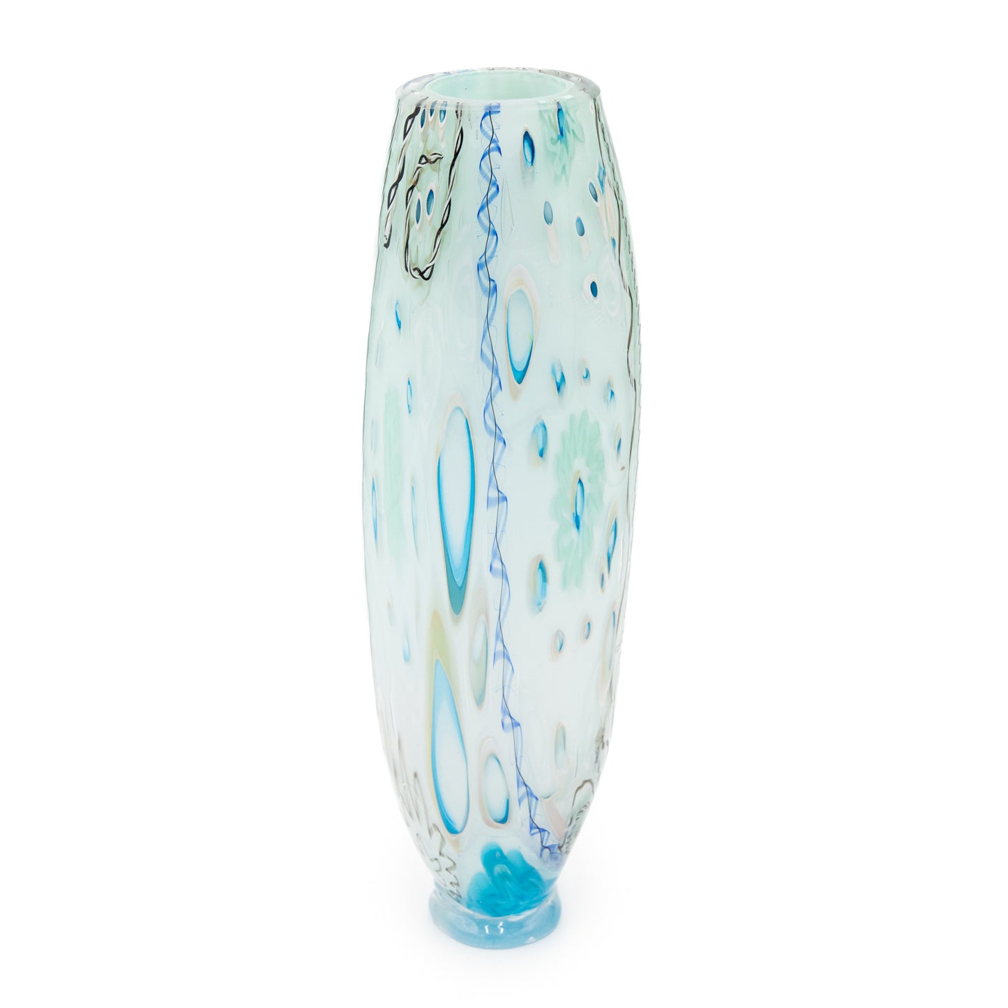 Gold Thread Tapestry Tall Vase