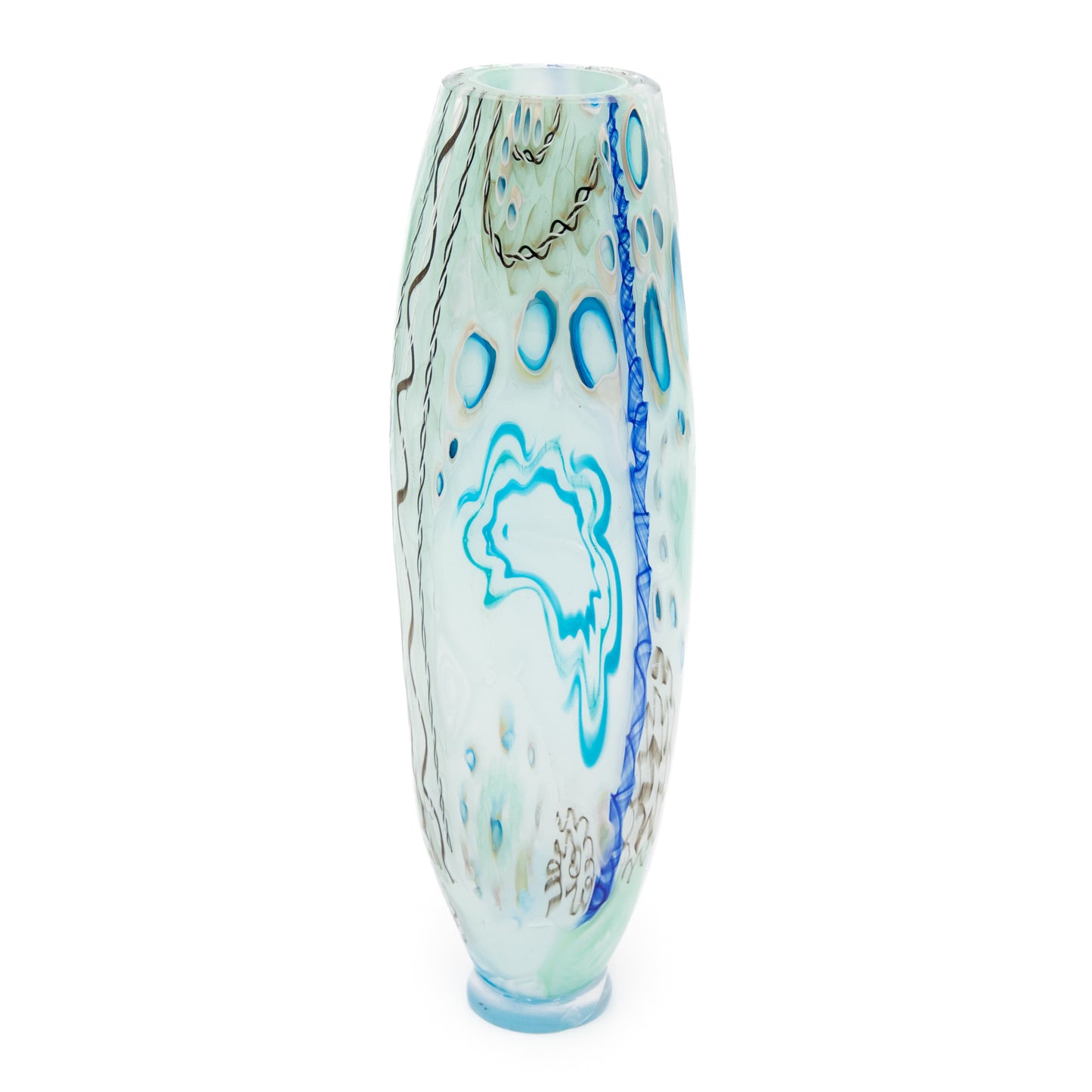 Gold Thread Tapestry Tall Vase
