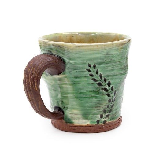 Green Mug with Vines