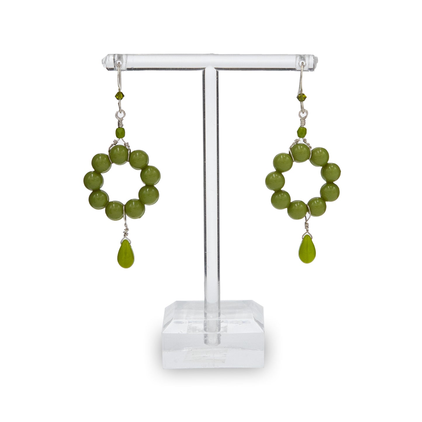 Green Ring Earrings
