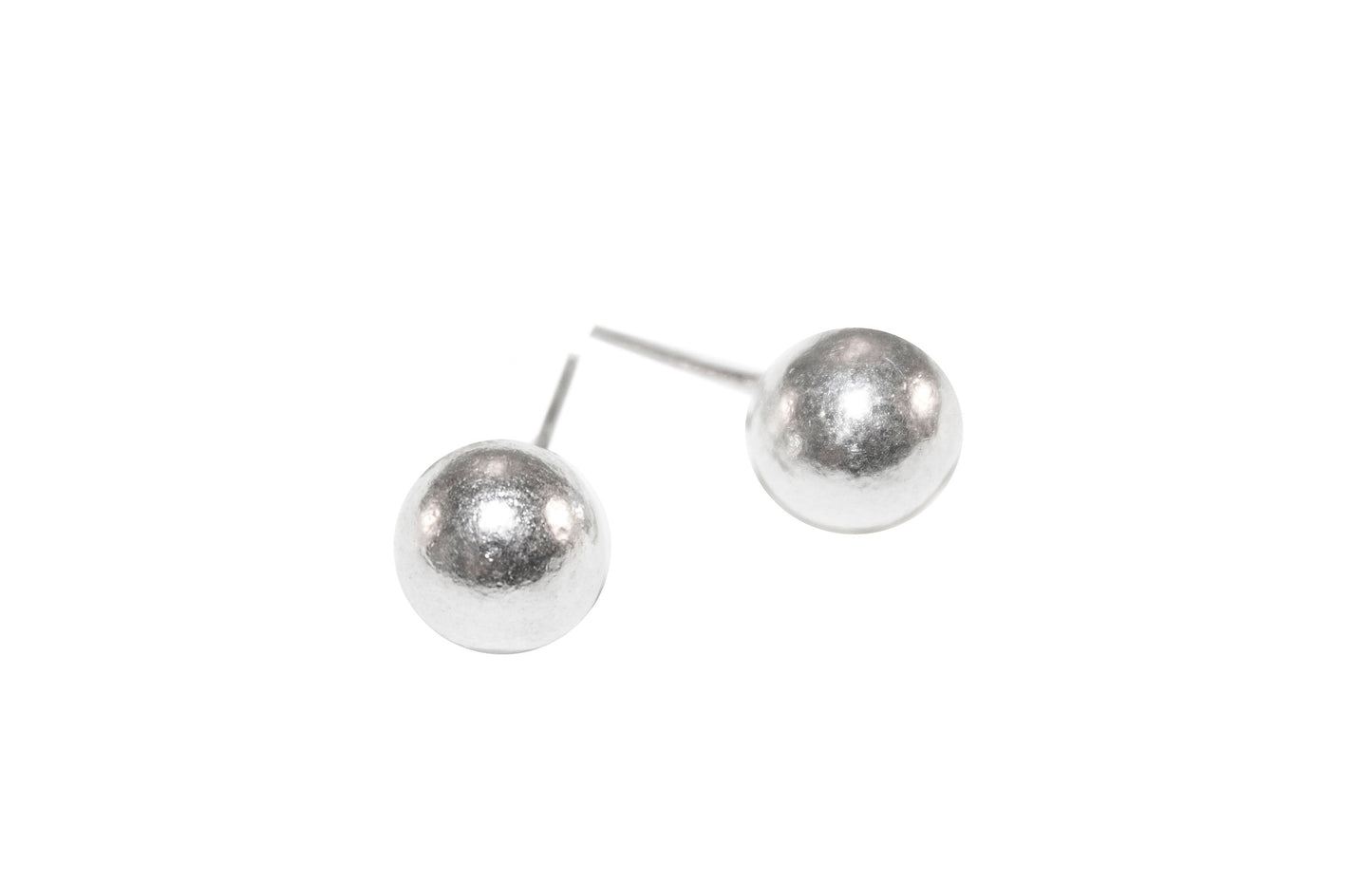A012-small Silver Sphere Earrings