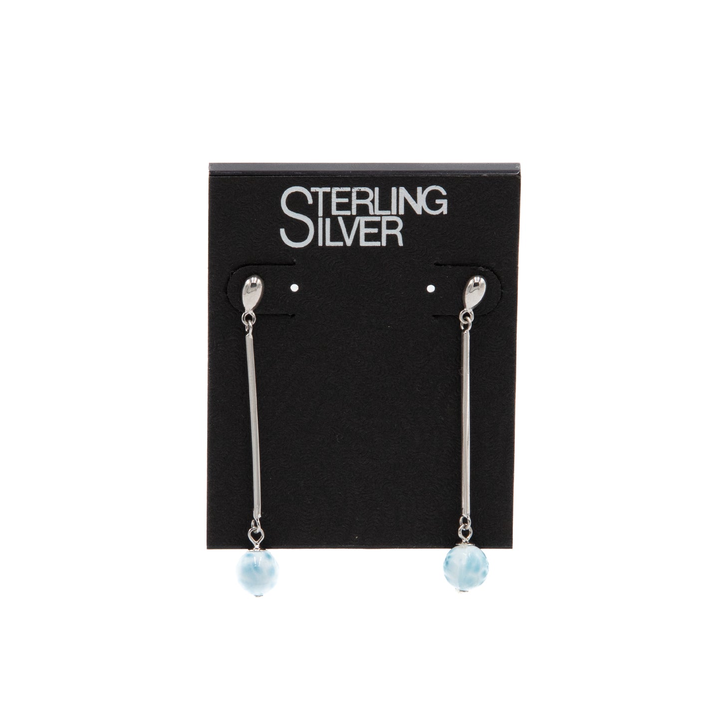 Larimar & Sterling Earrings