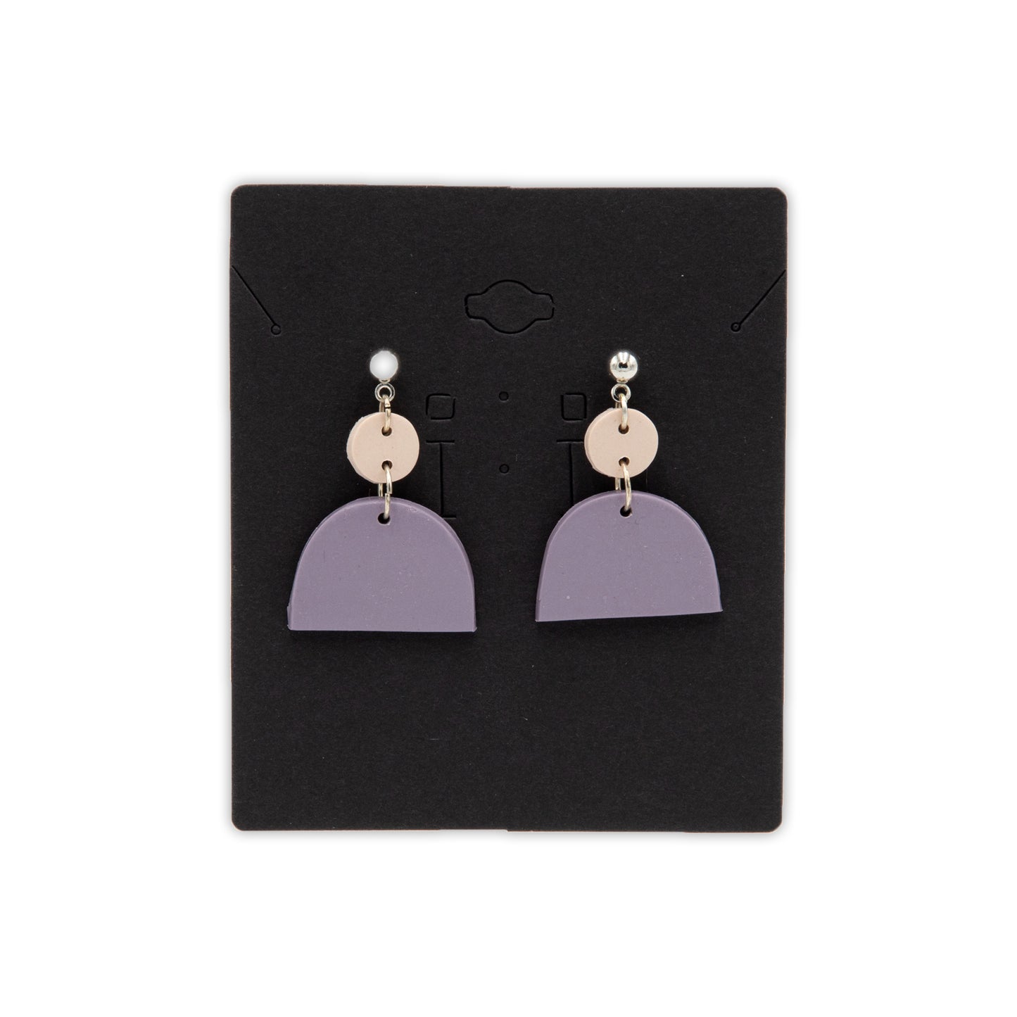 MED Lavendar & Tan Earrings #5