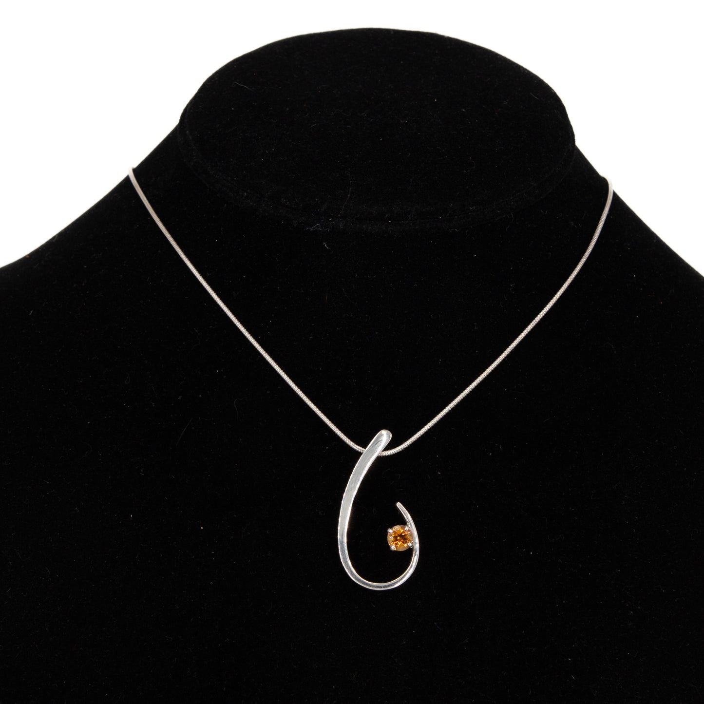 Sterling Silver and Sunset Topaz Pendant