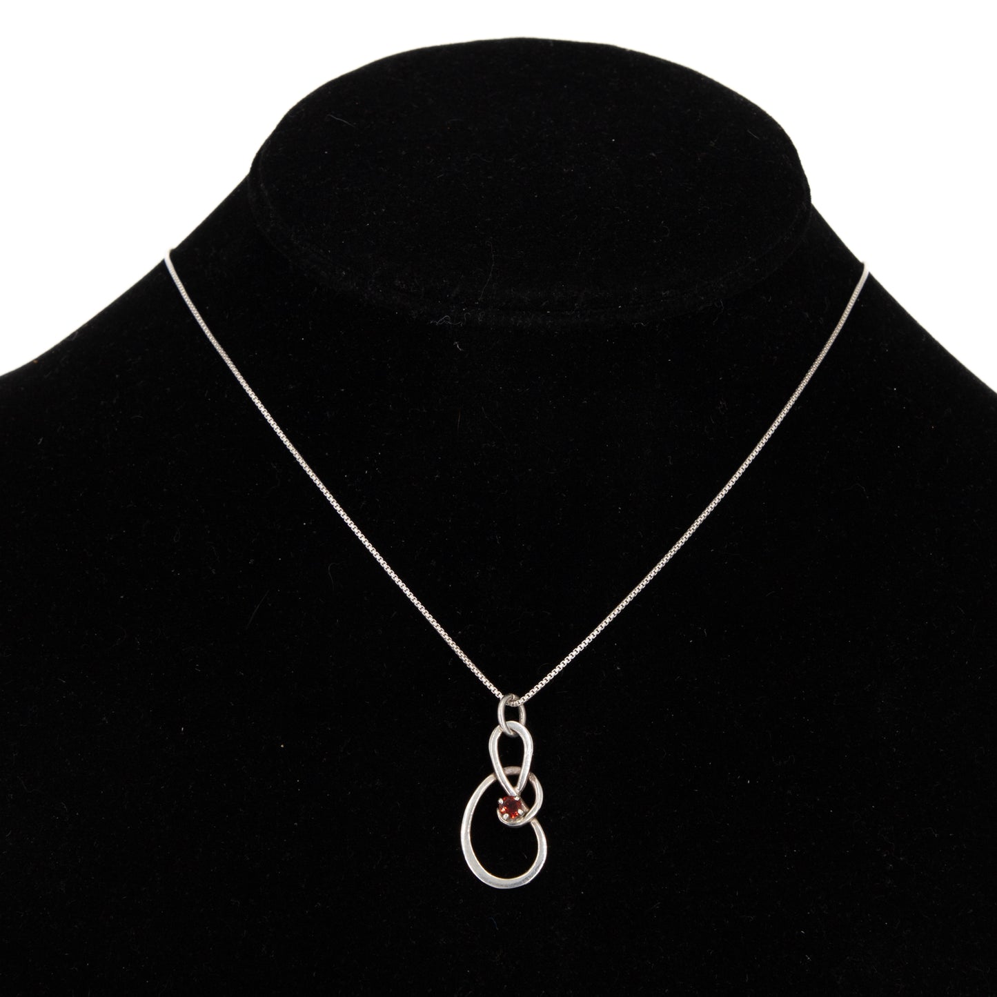 Sterling Silver Pendant with Garnet