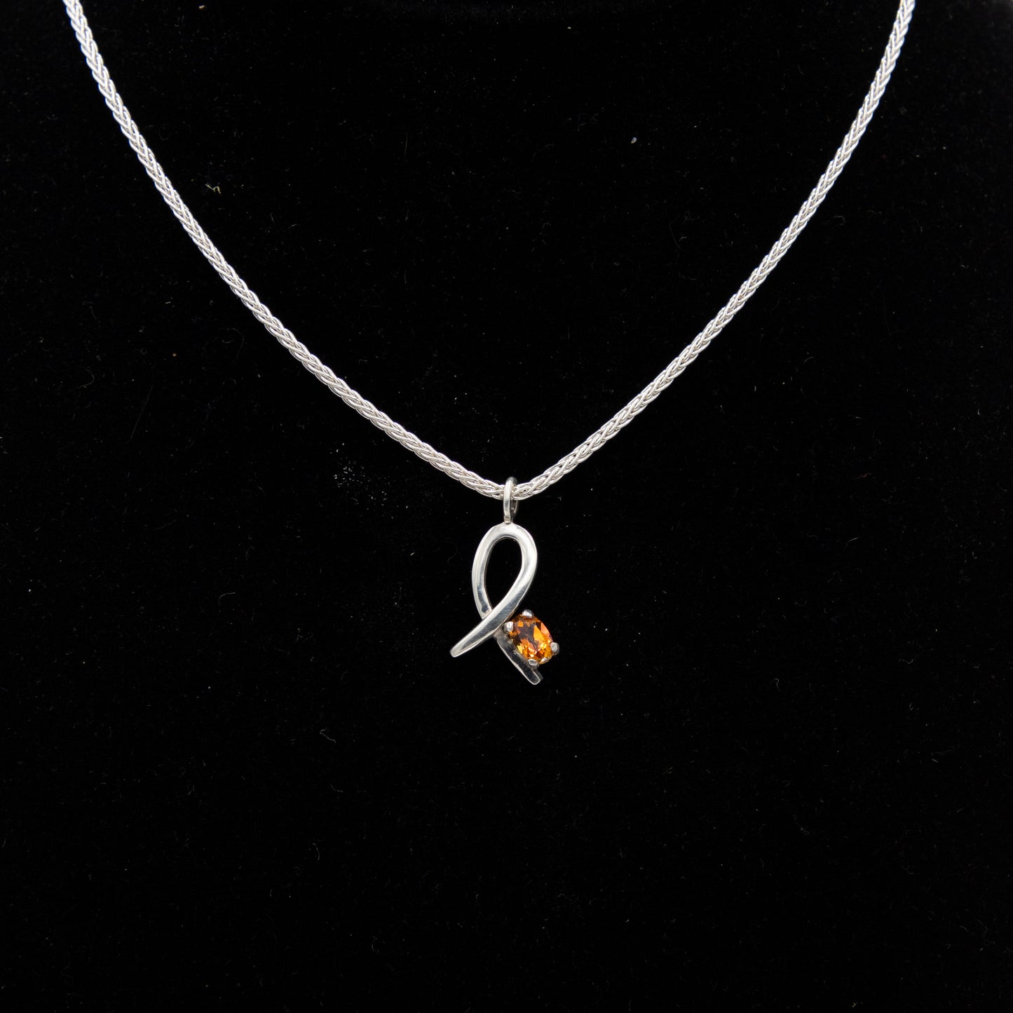 Sterling Silver & Sunrise Topaz Pendant – 643047
