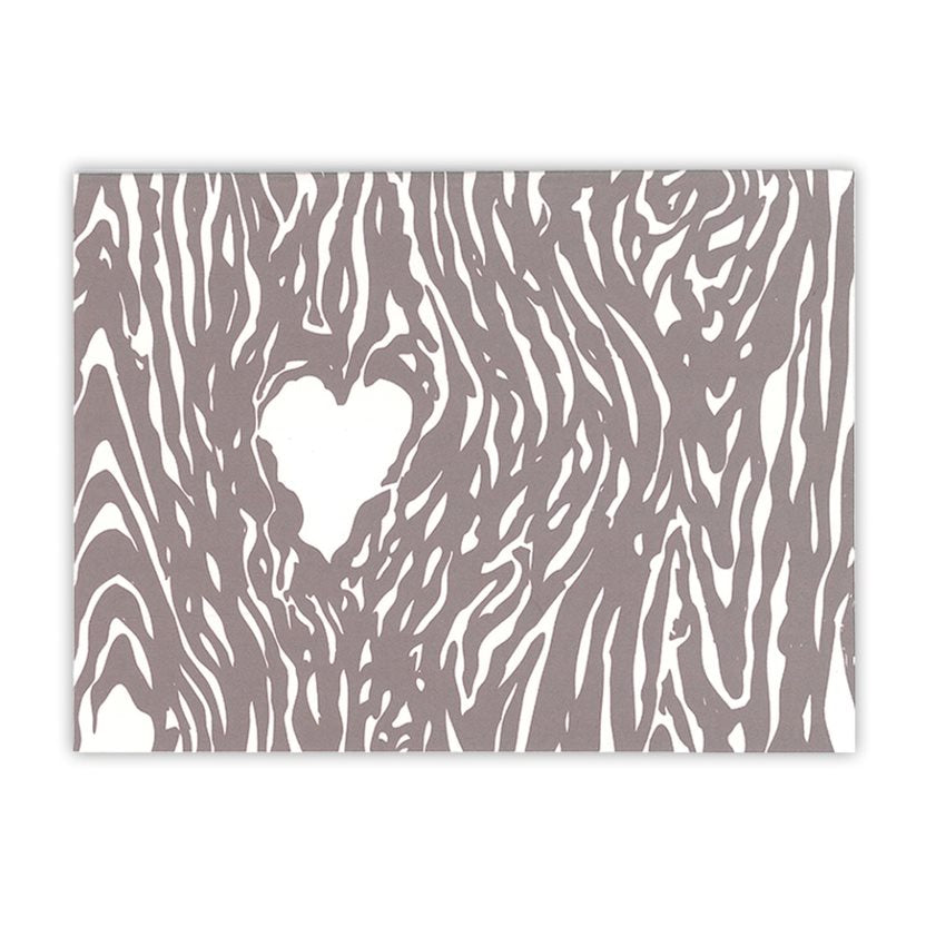 Woodgrain Heart Card
