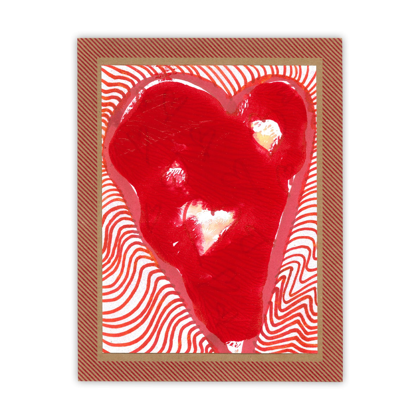 Monoprint Heart Cards