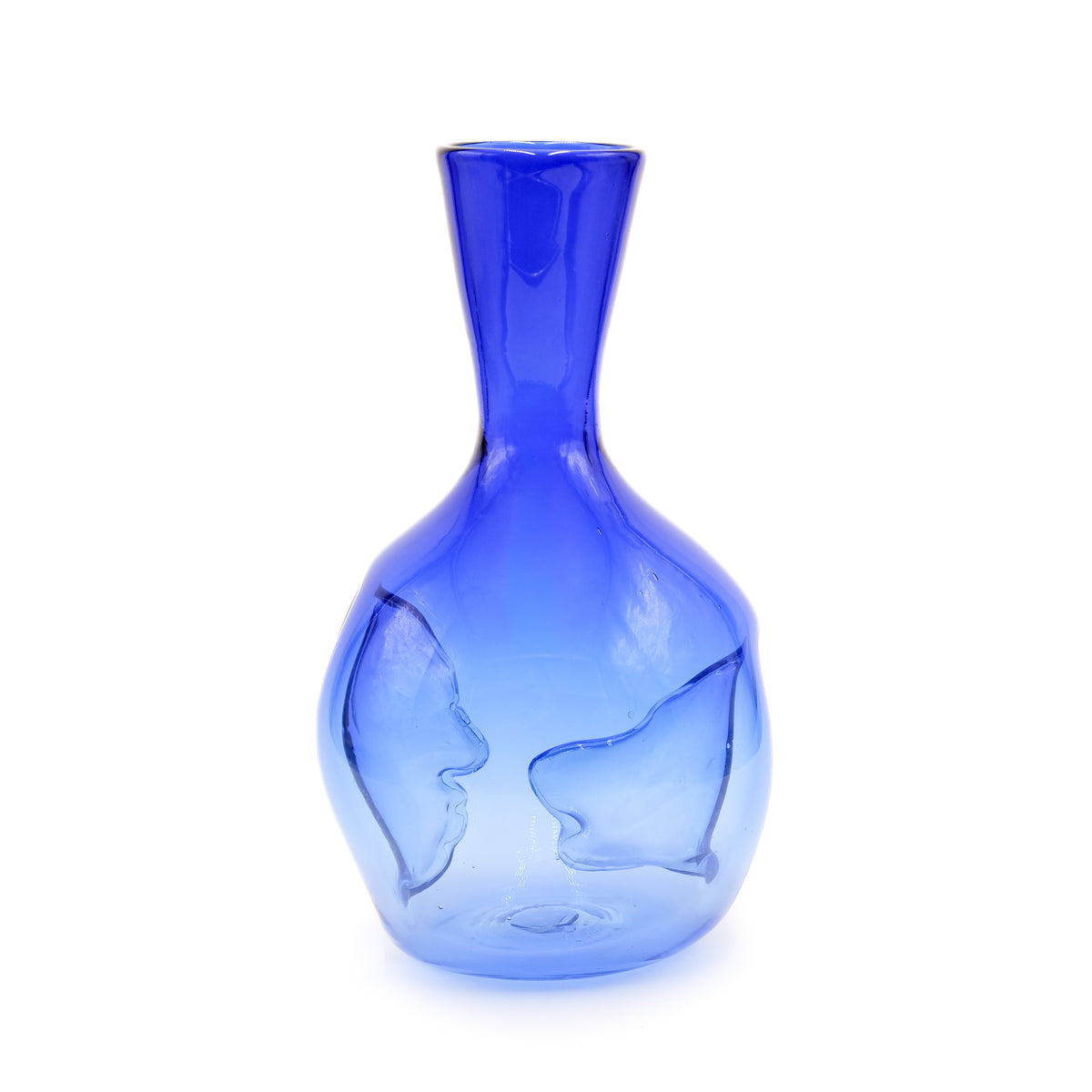Cobalt Face/Dog Vase