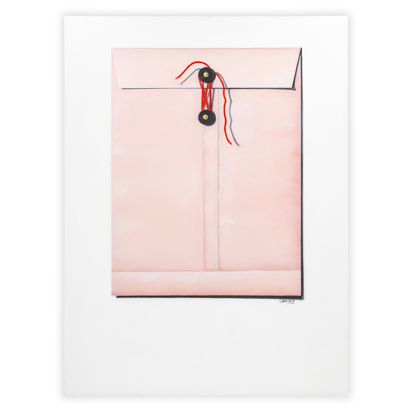 Pink Folder with Red Tie