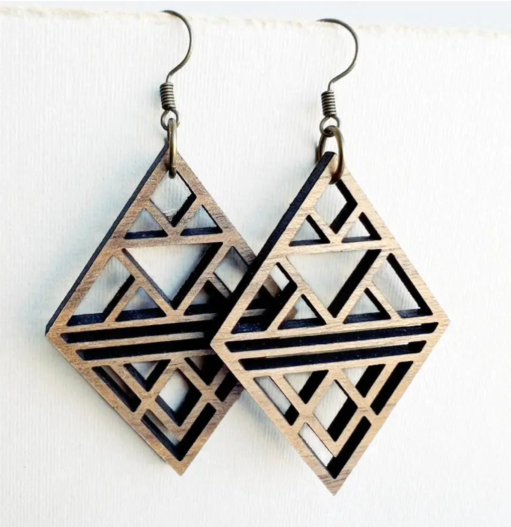 Ayla Wood Drop Earrings