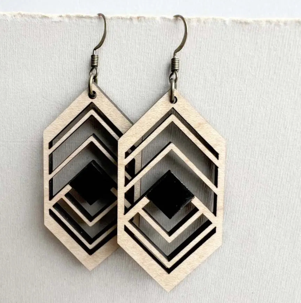 Sierra Wood Drop Earrings