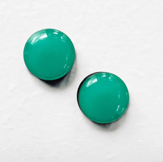 Resin Finish Stud Earrings