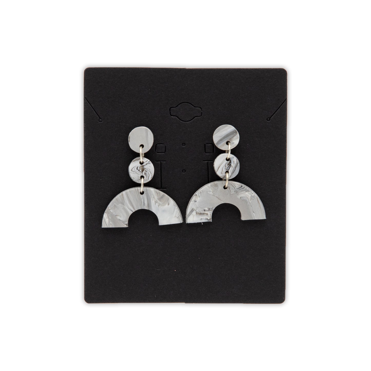 Silver Triple Dangle Earrings