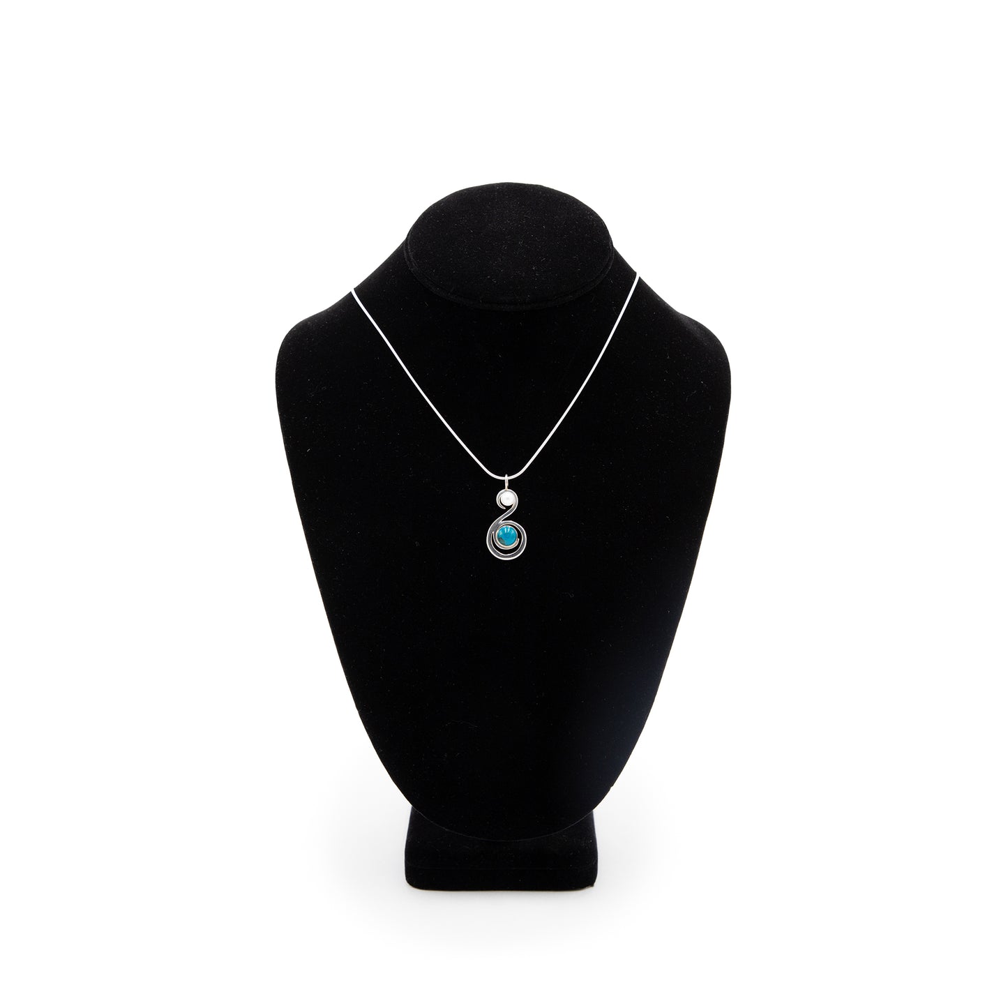 Sterling Pendant w/ Pearl & Chrysocolla Necklace