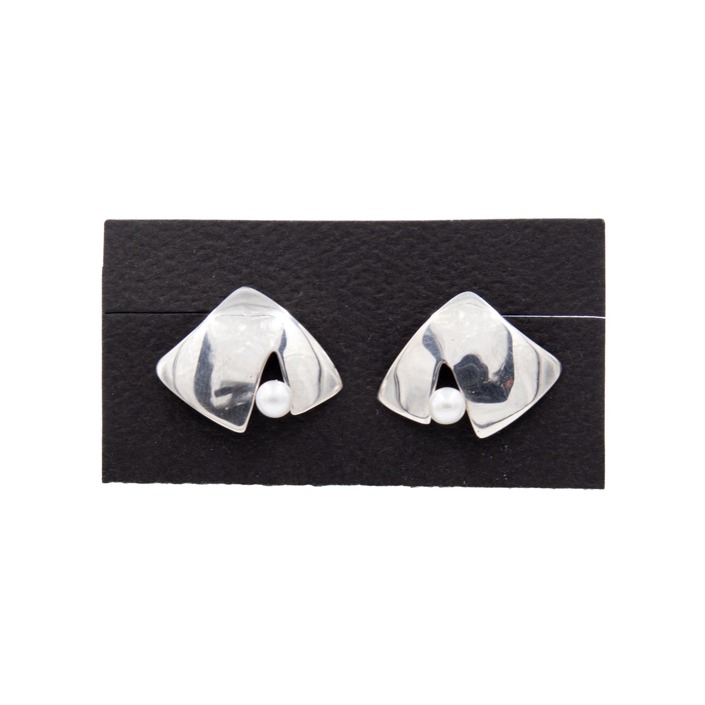 Sterling Silver Pearl Earrings - E-83