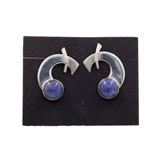 Sterling Silver Sodolite Earrings - EP-BO
