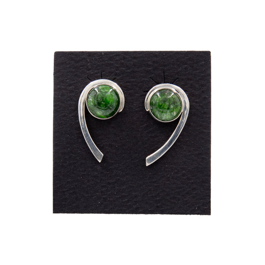 Sterling Silver and Chrome Dipside Earrings - E-67A