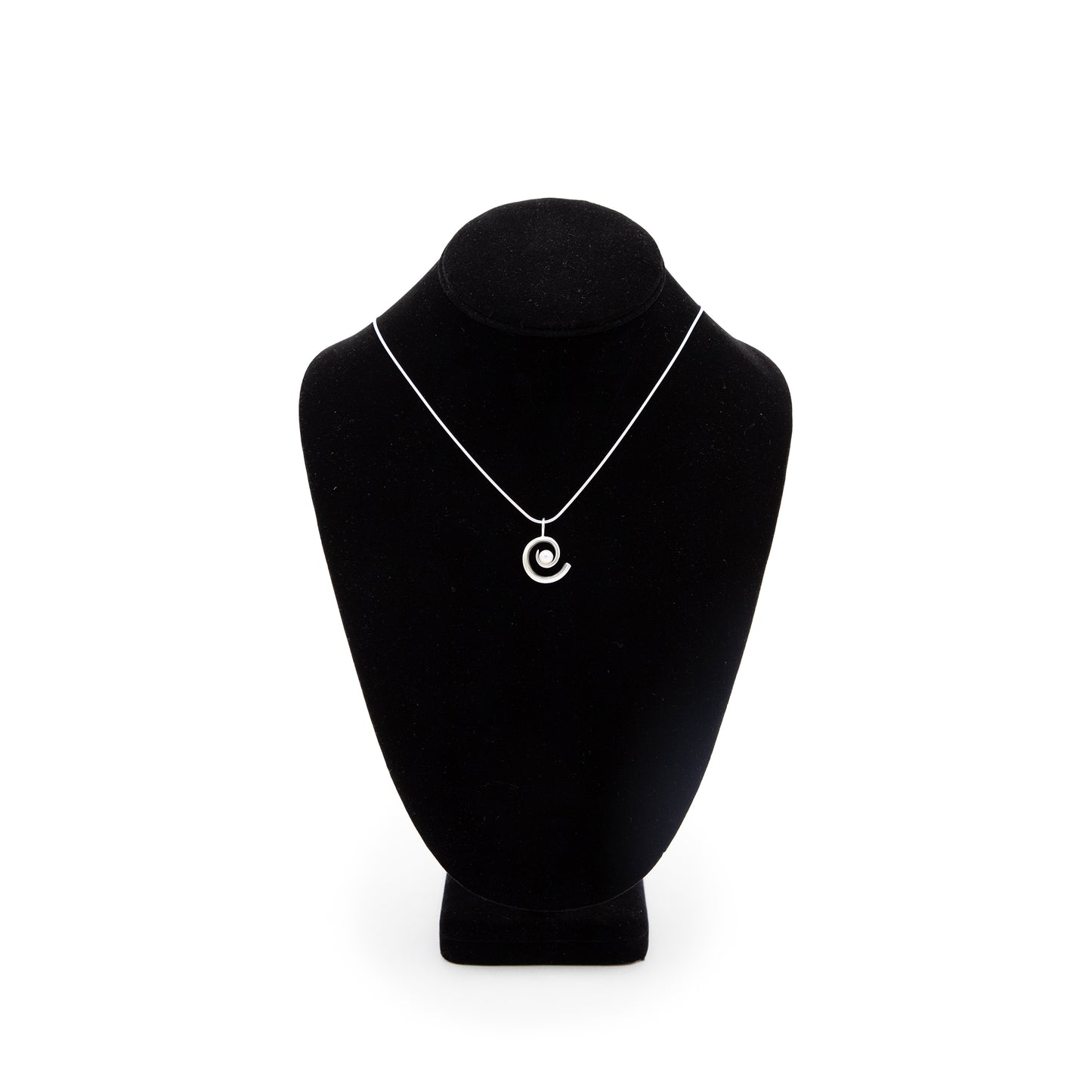 Sterling Spiral & Pearl Necklace
