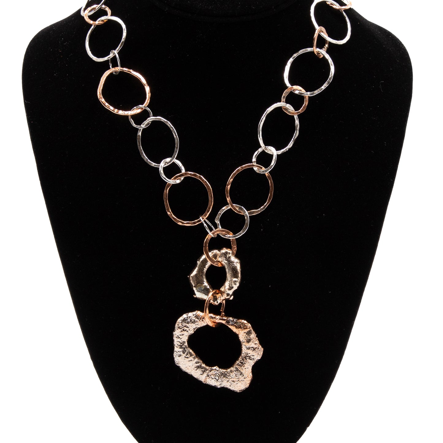 Sterling & Copper Melts Necklace