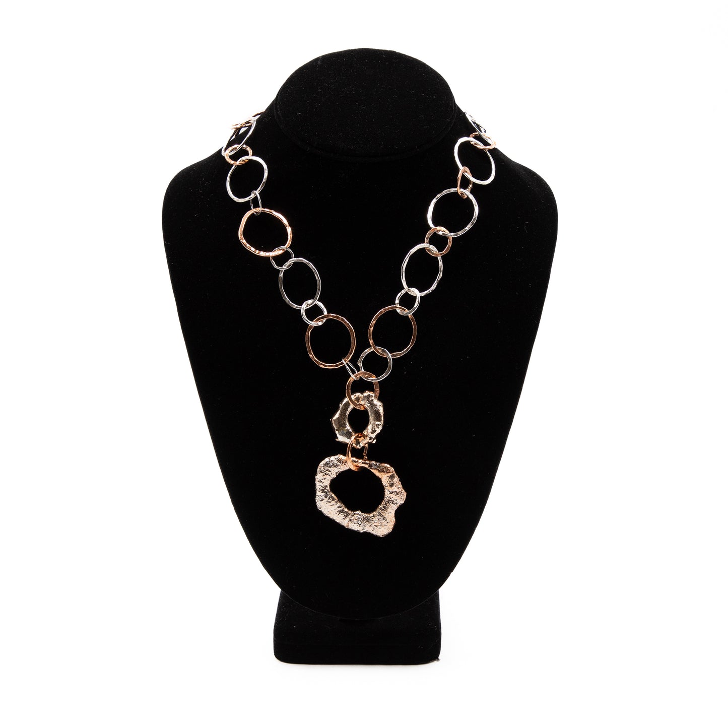 Sterling & Copper Melts Necklace