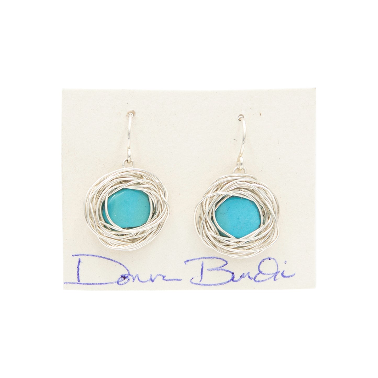 Turquoise Nest Hook Earring