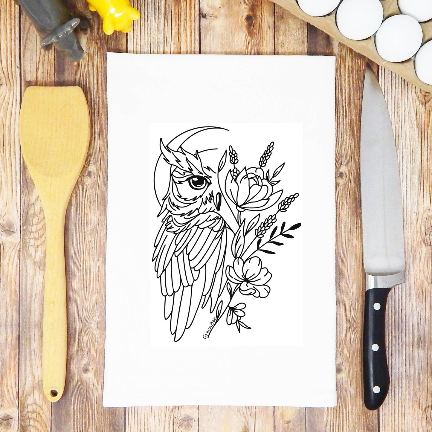 Owl & Moon Kitchen Towel