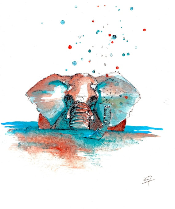 Elephant Matte Vinyl Sticker