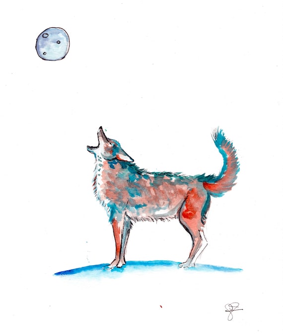 Howling Coyote Matte Vinyl Sticker