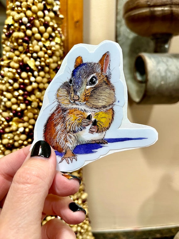 Chipmunk Matte Vinyl Sticker