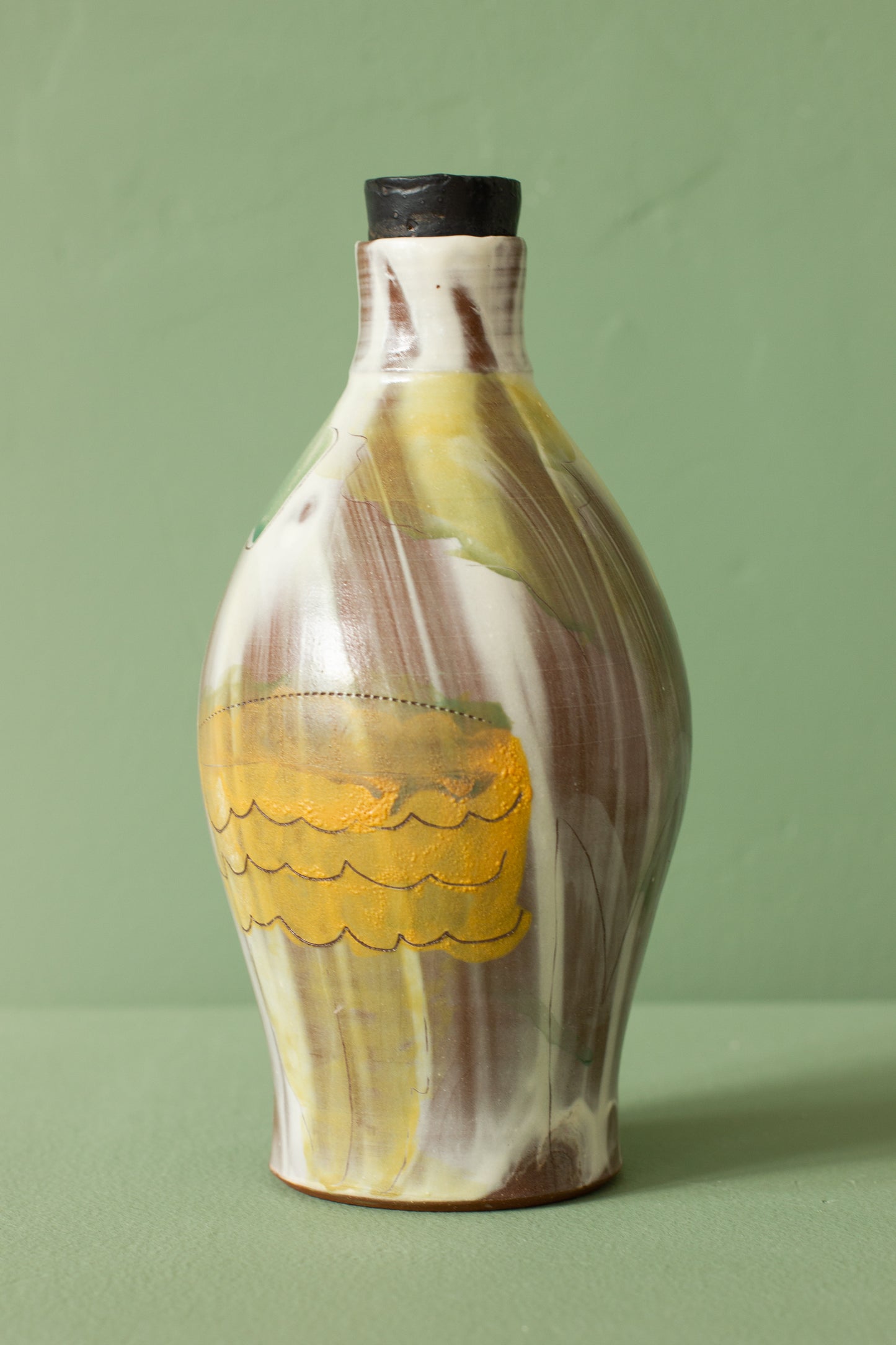 Yellow Whiskey Bottle