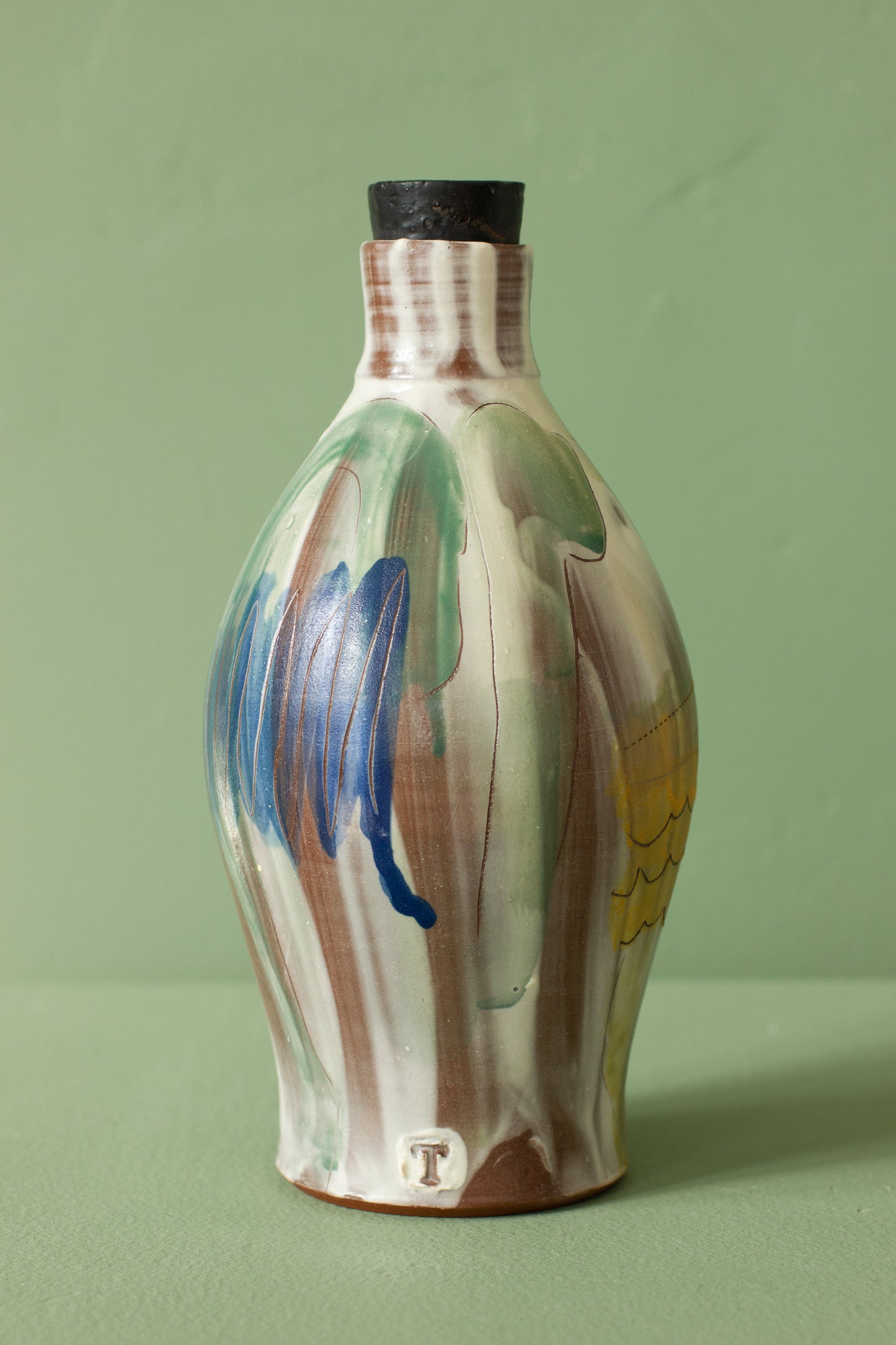 Yellow Whiskey Bottle